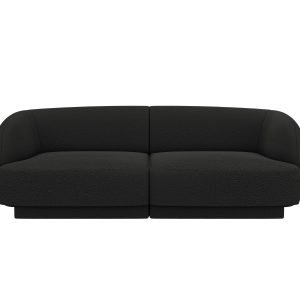 Micadoni Bank Miley 2-zits, boucle zwart – 90x180x70cm Micadoni Bank Miley 2-zits, boucle zwart – 90x180x70cm