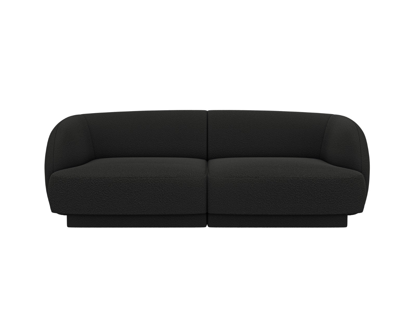 Micadoni Bank Miley 2-zits, boucle zwart - 90x180x70cm