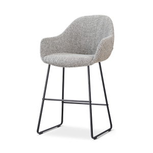 Nolon Nino-Mae barkruk grijs blend – zwart onderstel – 65 cm