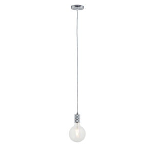 Lighto | Pendel Chroom | Inclusief Lichtbron Helder | Retro | 1.5m Sno Lighto | Pendel Chroom | Inclusief Lichtbron Helder | Retro | 1.5m Sno