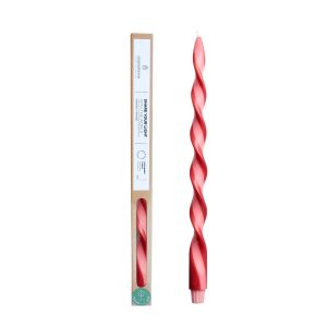 Originalhome spiraalkaars duo – 40 cm – roodroze Originalhome spiraalkaars duo – 40 cm – roodroze