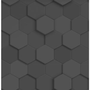 Origin Wallcoverings behang 3d hexagon motief zwart – 53 cm x 10.05 m Origin Wallcoverings behang 3d hexagon motief zwart – 53 cm x 10.05 m