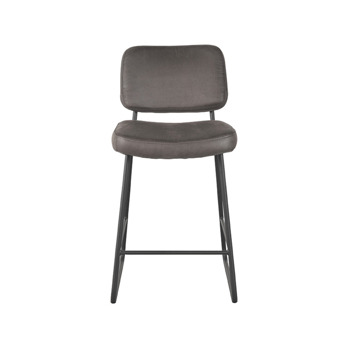 LABEL51 Barstoel Noah - Antraciet Micro Suède - Zithoogte 65cm - Set v