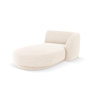 Micadoni rechter chaise longue Miley 2-zits, structurele stof ivoor – Micadoni rechter chaise longue Miley 2-zits, structurele stof ivoor –