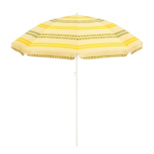Mica Decorations Stripe Strandparasol – H180 x Ø160 cm – Geel Mica Decorations Stripe Strandparasol – H180 x Ø160 cm – Geel