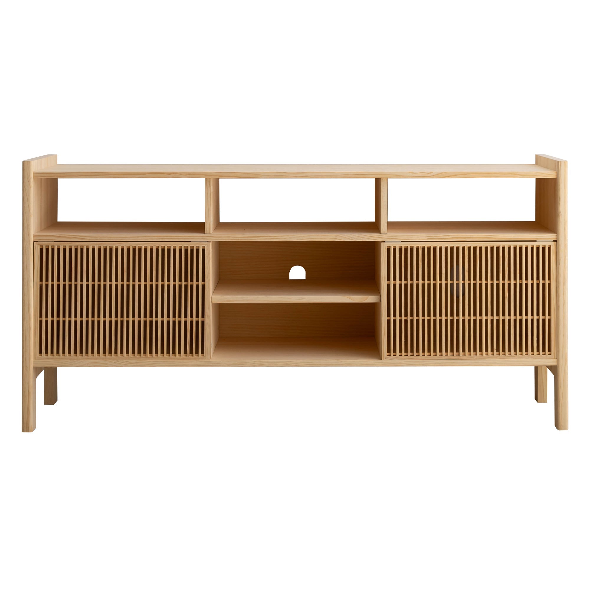Naan Furniture Dressoir Bassa vinyl - Massief natuurlijk hout - gelakt