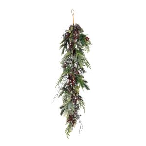 Mica Decorations Bodi Druppelvormige Kerstslinger – L110 x B18 x H10 c Mica Decorations Bodi Druppelvormige Kerstslinger – L110 x B18 x H10 c