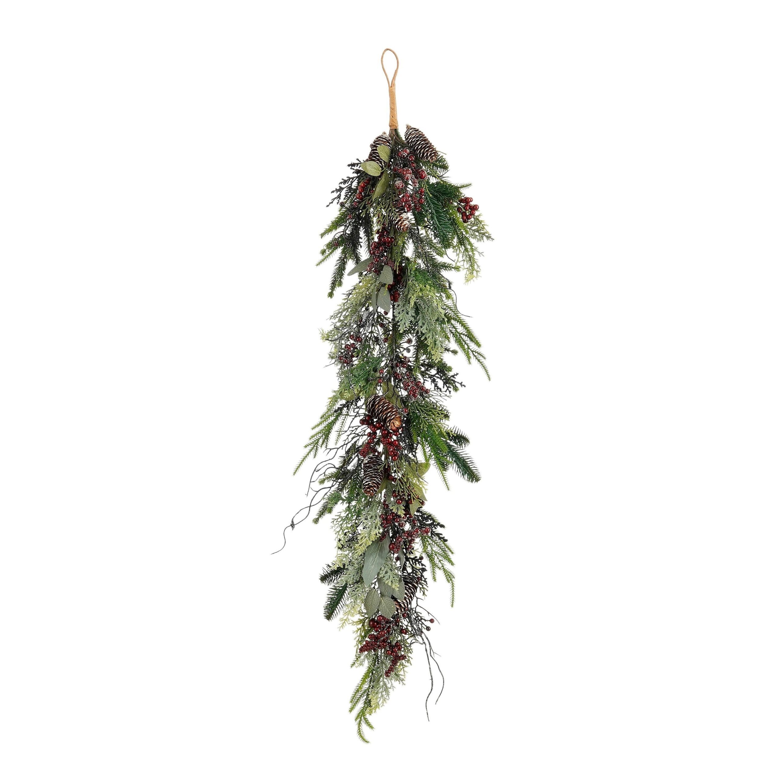 Mica Decorations Bodi Druppelvormige Kerstslinger - L110 x B18 x H10 c