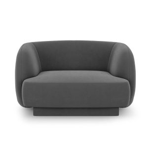 Micadoni Fauteuil Miley flueel, grijs – 90x103x70cm Micadoni Fauteuil Miley flueel, grijs – 90x103x70cm
