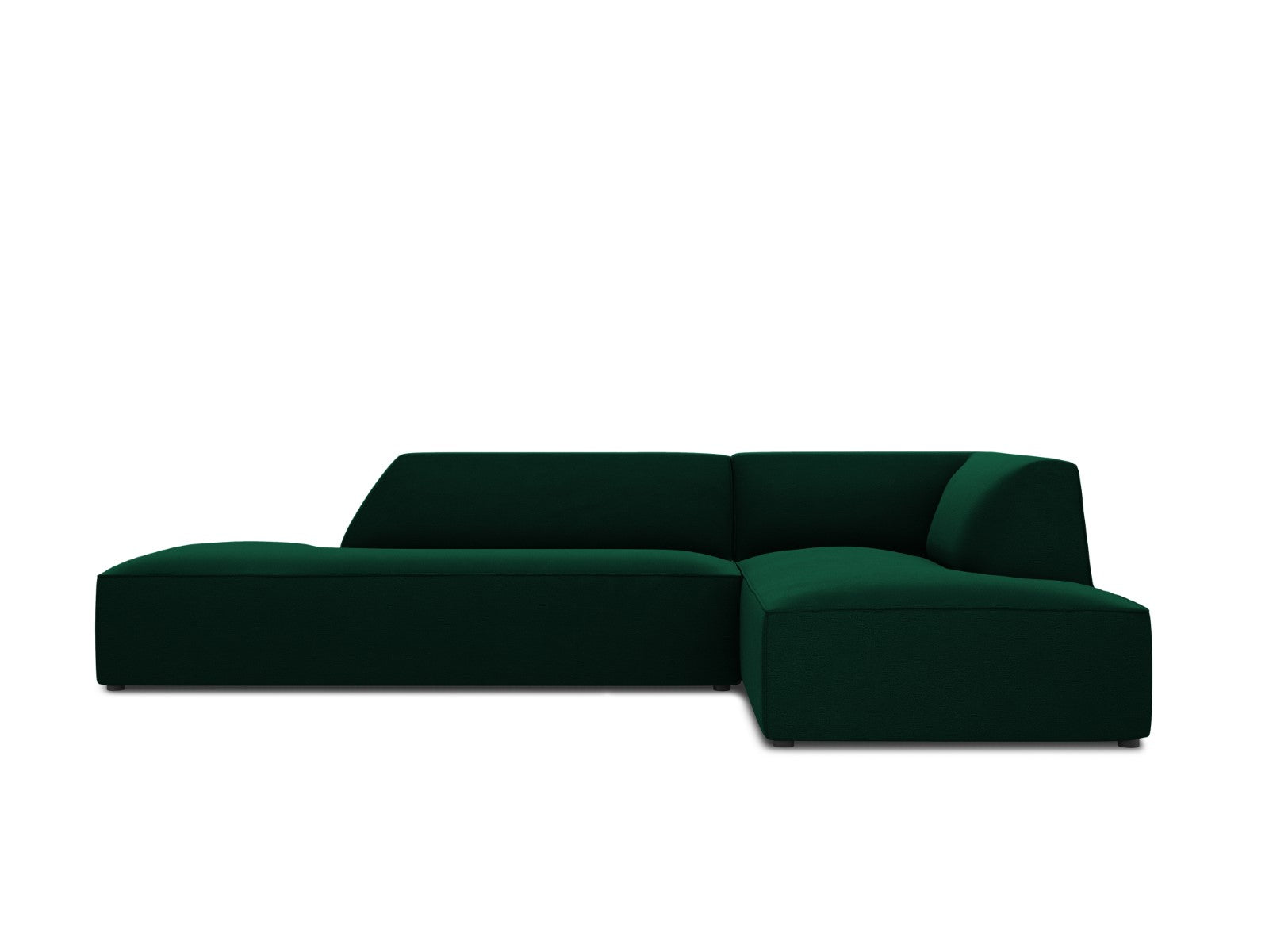 Micadoni rechter hoekbank Ruby 4-zits, flueel, flessengroen - 180x273x