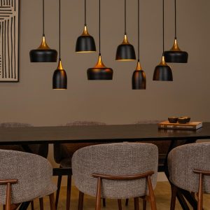 Lucide hanglamp CHAYANNE – 8xE14 – Zwart Lucide hanglamp CHAYANNE – 8xE14 – Zwart