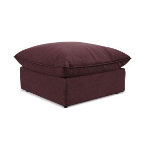 LaMiaSofa Poef Ravenna – velours – bourgondië – 75x75x45 LaMiaSofa Poef Ravenna – velours – bourgondië – 75x75x45