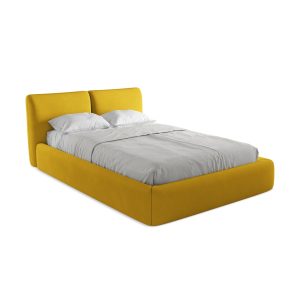 LaMiaSofa Bed met opbergruimte Milano – chenille stof – mosterd – 160x LaMiaSofa Bed met opbergruimte Milano – chenille stof – mosterd – 160x