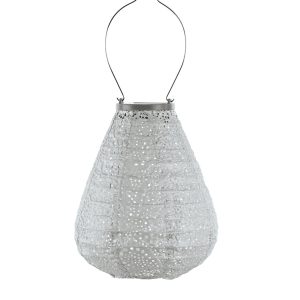 Lumiz solar lampion – paisley tulip – 20 cm – zilver Lumiz solar lampion – paisley tulip – 20 cm – zilver