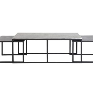 Light & Living salontafel KUMALU – 120x60x45cm – zilver – Set van 3 Light & Living salontafel KUMALU – 120x60x45cm – zilver – Set van 3