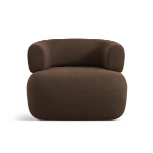 Micadoni Fauteuil Jenny flueel chocolade – 88x90x73cm Micadoni Fauteuil Jenny flueel chocolade – 88x90x73cm