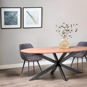 Livingfurn eetkamertafel – Ovaal – Acaciahout – 210 cm – bruin Livingfurn eetkamertafel – Ovaal – Acaciahout – 210 cm – bruin