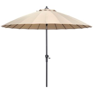 Manilla parasol – Ø250 cm – carbon black – taupe Manilla parasol – Ø250 cm – carbon black – taupe