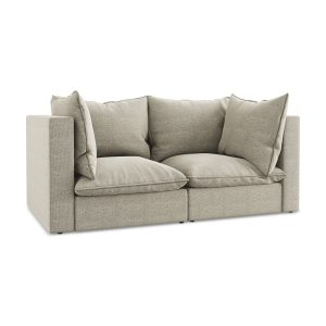 LaMiaSofa Tweezits modulaire bank Ravenna – bouclé – taupe – 180x90x77