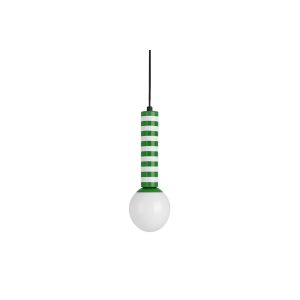 Leitmotiv hanglamp Rayado Retro – groen – Ø12cm Leitmotiv hanglamp Rayado Retro – groen – Ø12cm
