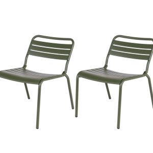 MaximaVida metalen loungestoel Max olijfgroen – doos per 2 stuks MaximaVida metalen loungestoel Max olijfgroen – doos per 2 stuks