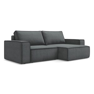 LaMiaSofa hoekbank rechts Livorno – textuurstof – grijs – 257x148x82 LaMiaSofa hoekbank rechts Livorno – textuurstof – grijs – 257x148x82