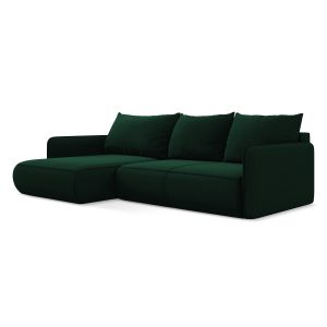 LaMiaSofa hoekbank links Palermo – velours – flessengroen – 240x148x86 LaMiaSofa hoekbank links Palermo – velours – flessengroen – 240x148x86