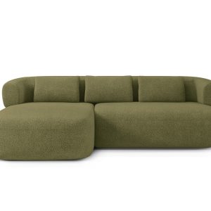 Micadoni linker hoekbank Jenny 5-zits, boucle groente – 145x225x73cm Micadoni linker hoekbank Jenny 5-zits, boucle groente – 145x225x73cm
