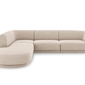 Micadoni linker hoekbank Miley 6-zits, structurele stof beige – 248×25 Micadoni linker hoekbank Miley 6-zits, structurele stof beige – 248×25