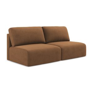 LaMiaSofa 3-zits slaapbank Ostia – textuurstof – terracotta – 216x102x LaMiaSofa 3-zits slaapbank Ostia – textuurstof – terracotta – 216x102x