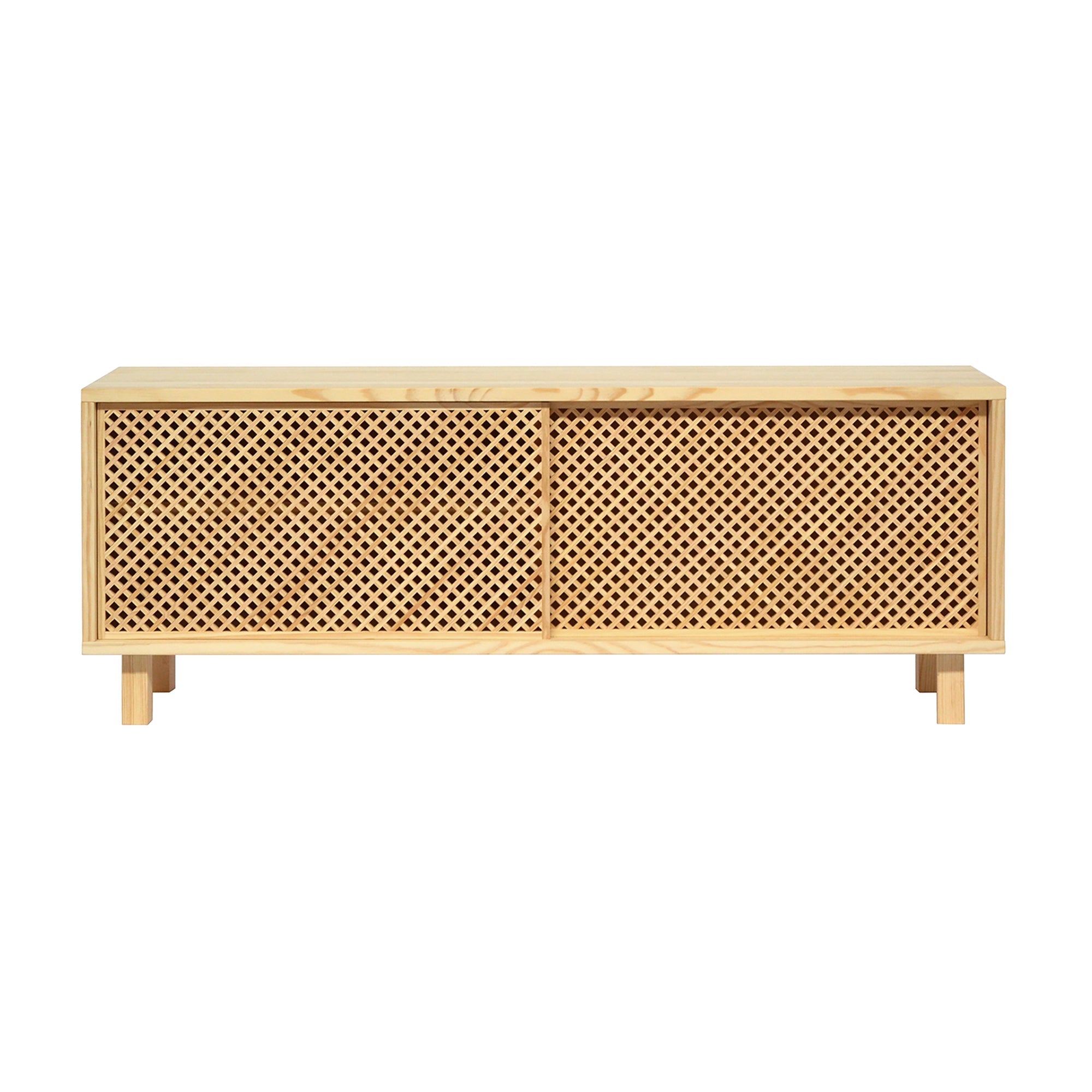 Naan Furniture TV meubel Pola - Natuurlijk grenen ongelakt - 2 deuren