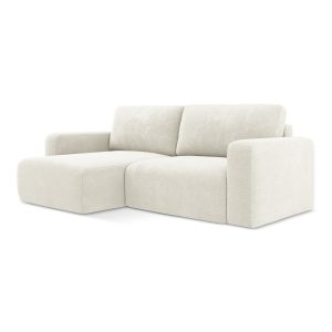 LaMiaSofa hoekbank links Ostia – chenille stof – wit – 244x149x79 LaMiaSofa hoekbank links Ostia – chenille stof – wit – 244x149x79
