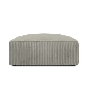 Micadoni Poef Ruby ribfluwelen, lichtgrijs – 93x93x40cm Micadoni Poef Ruby ribfluwelen, lichtgrijs – 93x93x40cm