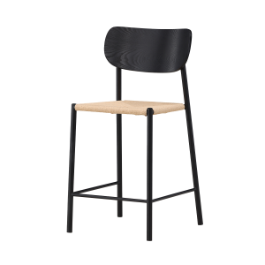 Nest living Rian Barkruk Met Rotan Zitting Zwart – 67 cm Nest living Rian Barkruk Met Rotan Zitting Zwart – 67 cm