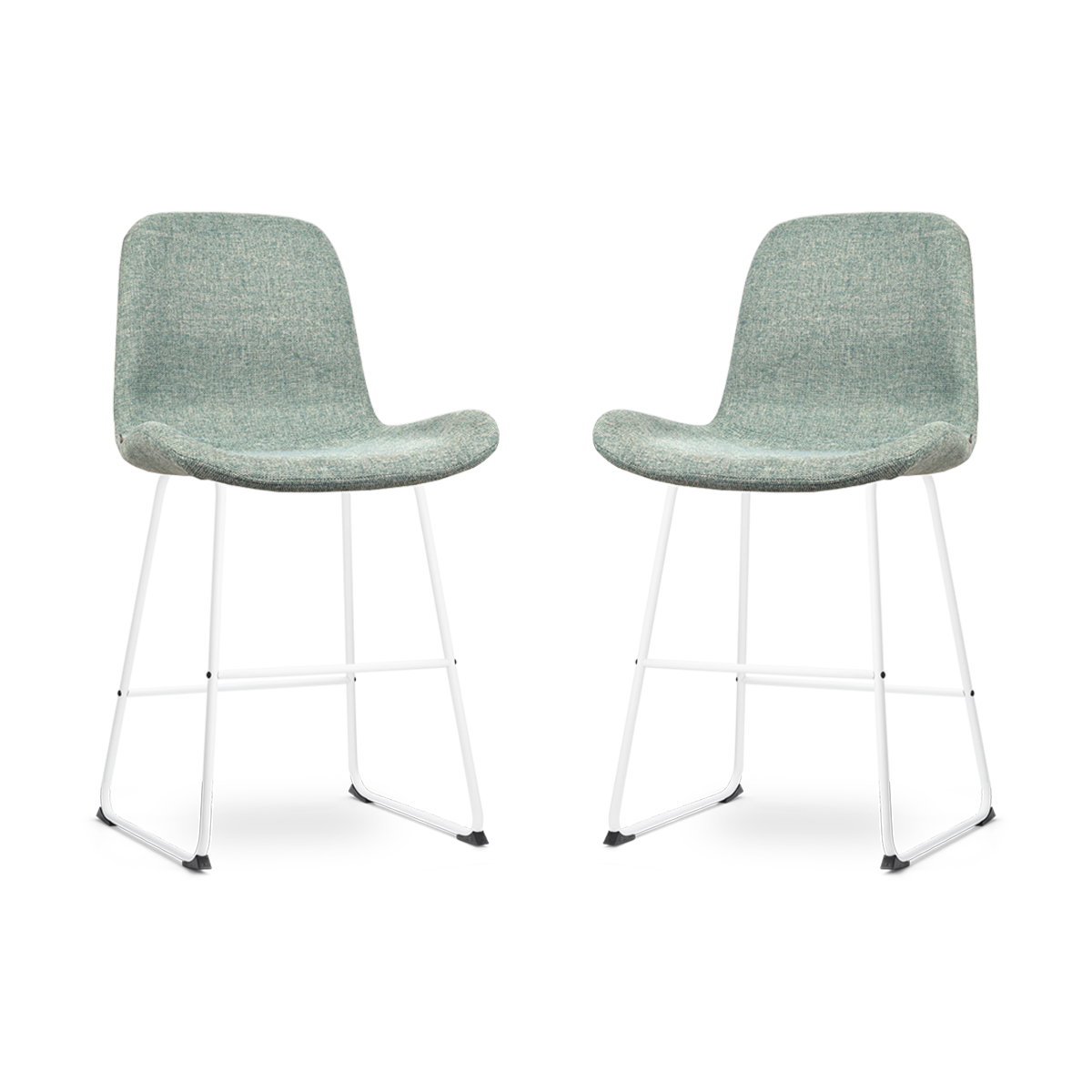 Nolon Nino-Fé Barkrukken Set van 2 - Zacht Groen - Wit - 65 cm
