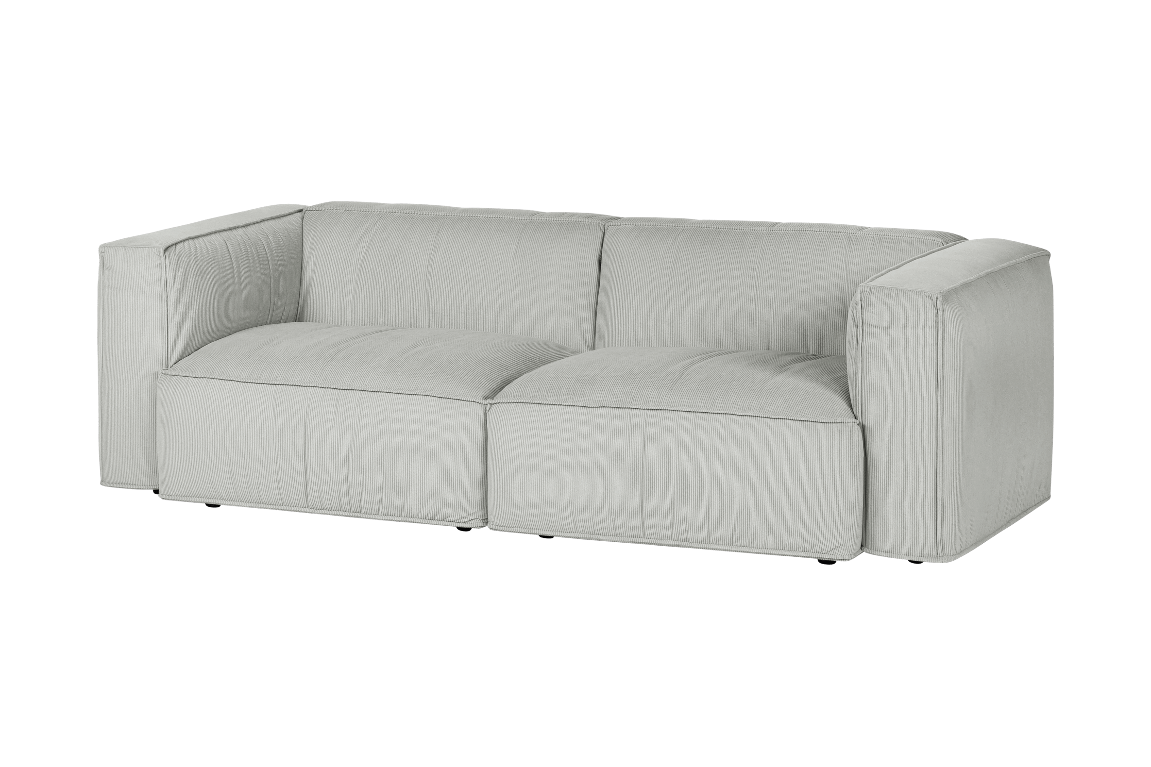 noo.ma Lobi 3-zits bank Chalk Grey Corduroy - 243x97,5x73,5 cm