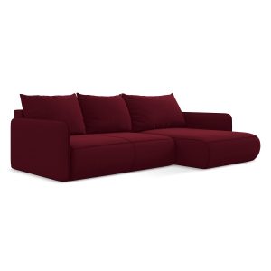 LaMiaSofa hoekbank rechts Palermo – velours – bourgondië – 240x148x86 LaMiaSofa hoekbank rechts Palermo – velours – bourgondië – 240x148x86