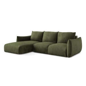 LaMiaSofa hoekbank links Savona – chenille stof – olijf – 242x162x90 LaMiaSofa hoekbank links Savona – chenille stof – olijf – 242x162x90