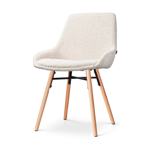 Nolon Nena-Isa Eetkamerstoel Bouclé Beige – Stof – Houten Poten Nolon Nena-Isa Eetkamerstoel Bouclé Beige – Stof – Houten Poten