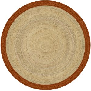 Mrcarpet jute vloerkleed – naturel/roest/bruin – Ø 300 cm Mrcarpet jute vloerkleed – naturel/roest/bruin – Ø 300 cm