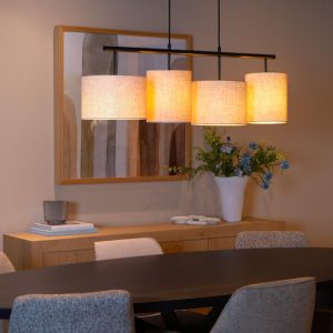 Lucide hanglamp MAYA – 4xE27 – Beige Lucide hanglamp MAYA – 4xE27 – Beige
