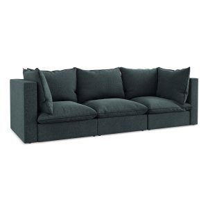 LaMiaSofa 3-zits bank Ravenna – velours – marien – 255x90x77