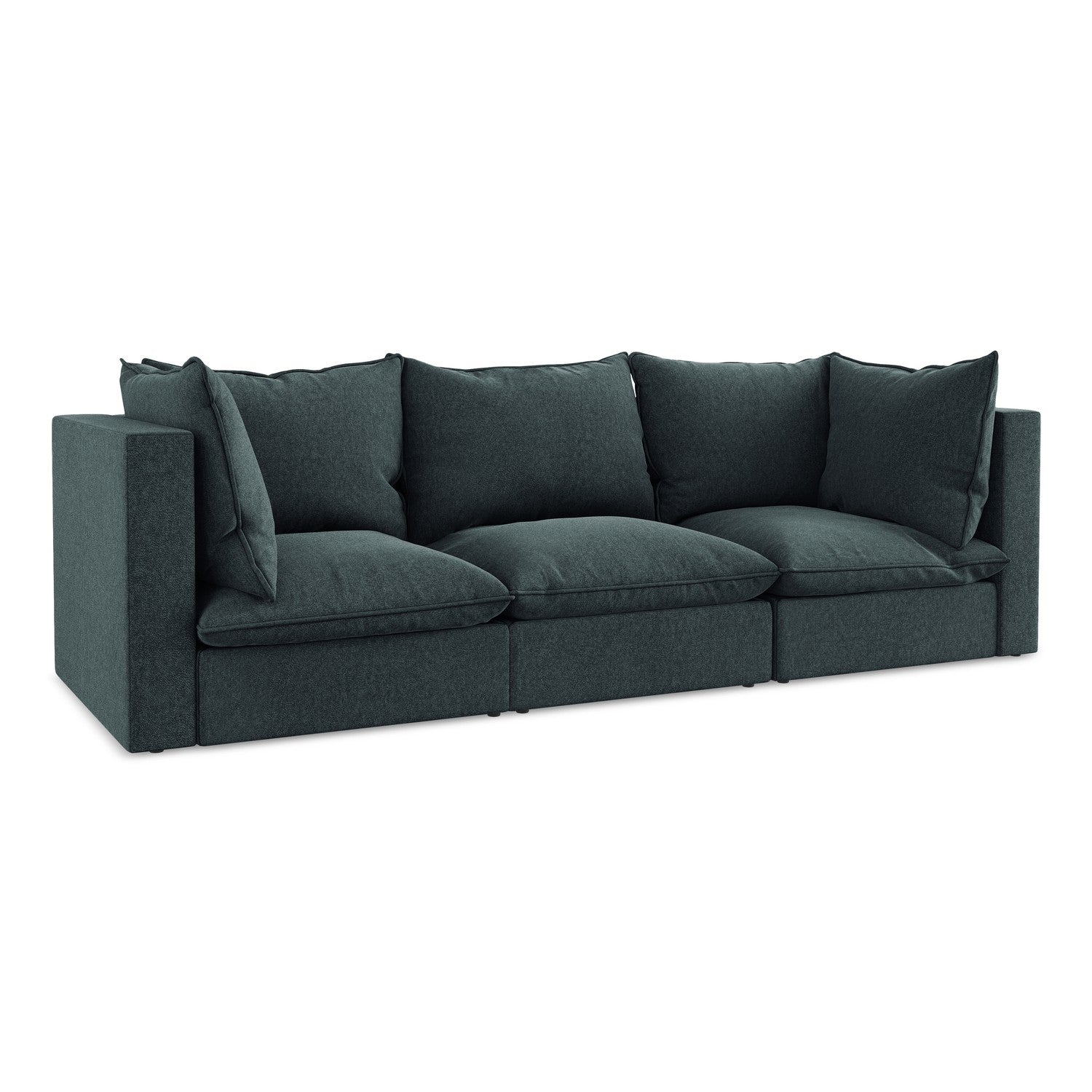 LaMiaSofa 3-zits bank Ravenna - velours - marien - 255x90x77