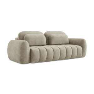 LaMiaSofa 3-zits slaapbank Ginosa – chenille stof – beige – 266x121x95