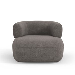 Micadoni Fauteuil Jenny boucle, grijs – 88x90x73cm