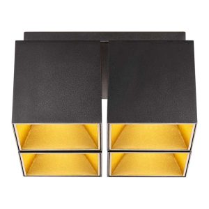 Nordlux Ethan Plafondlamp – 4-lichts GU10 – Mat zwart RAL9005 Nordlux Ethan Plafondlamp – 4-lichts GU10 – Mat zwart RAL9005