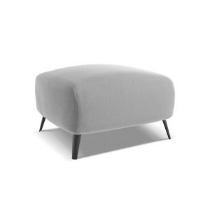LaMiaSofa Poef Genova – velours – grijs – 65x65x44 LaMiaSofa Poef Genova – velours – grijs – 65x65x44