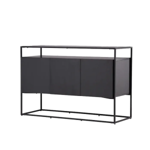 Nest living Cedric Dressoir – Hout – Metalen Poten – B 120 cm – Zwart Nest living Cedric Dressoir – Hout – Metalen Poten – B 120 cm – Zwart