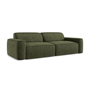 LaMiaSofa 4-zits bank Melissa – chenille stof – olijf – 244x102x70