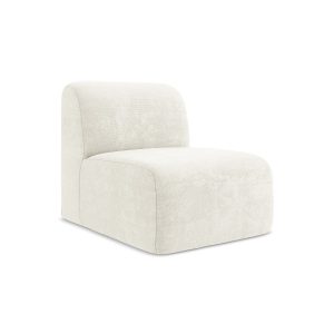 LaMiaSofa Bankmodule midden Cervo – chenille stof – wit – 70x94x75